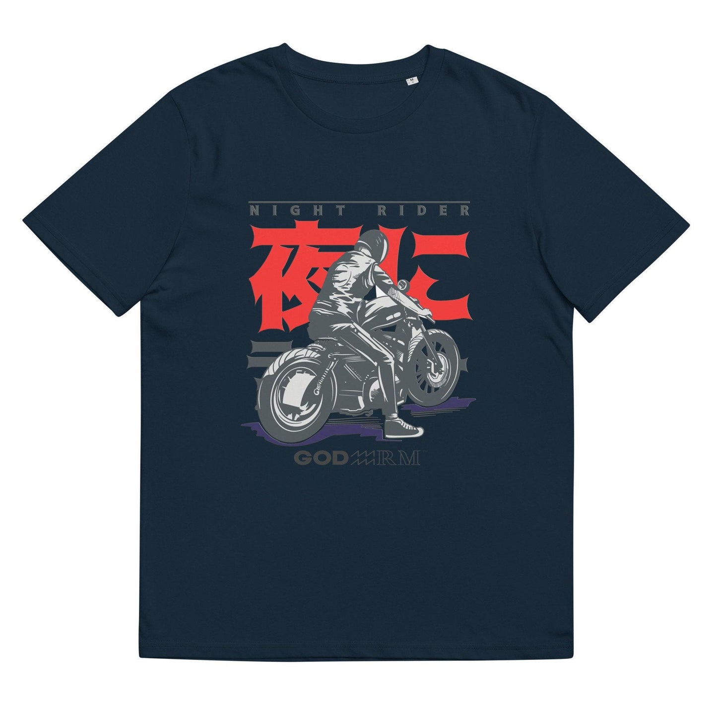 Night Rider Biker T-Shirt Japanese Fashion Design Unique Gift for Men Women - Godarm