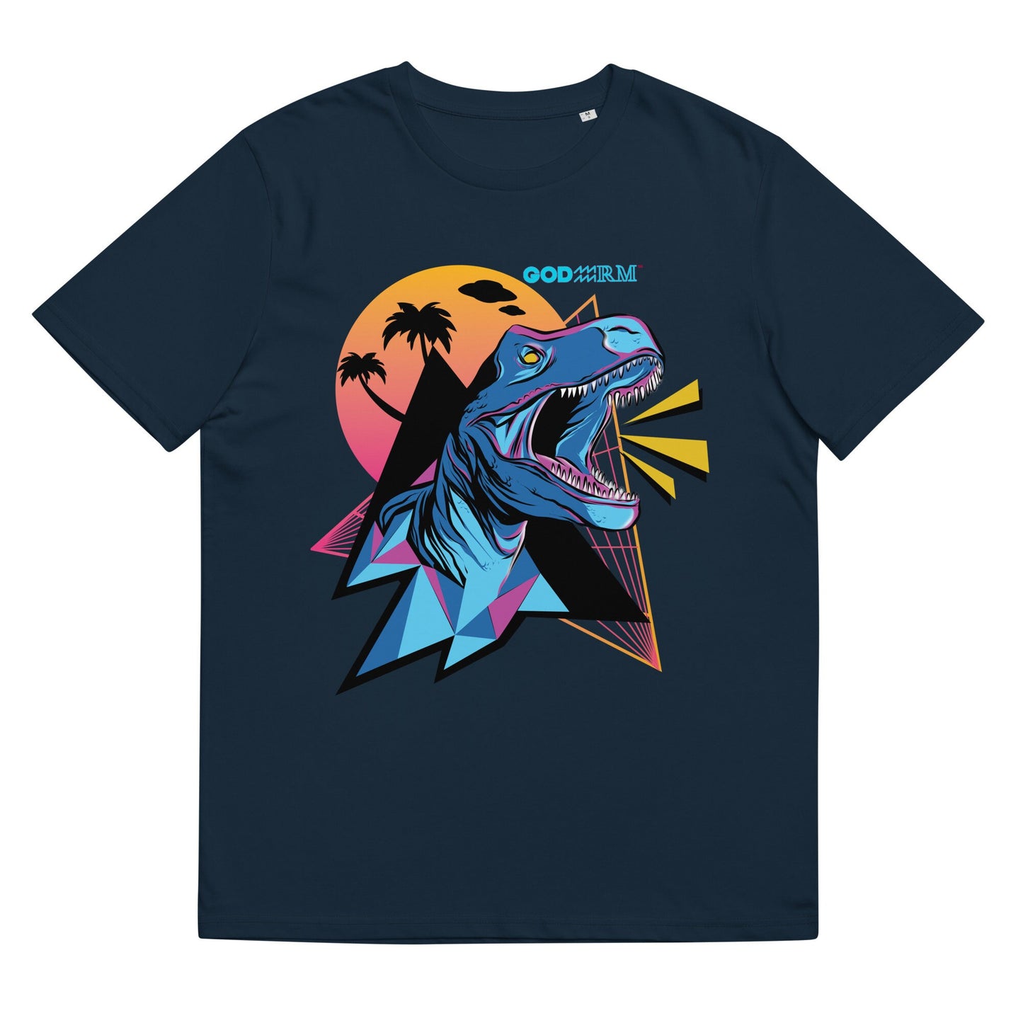 Neon Dinosaur Retro T Shirt Cool Top Fashion Design Best Gift Men Women - Godarm