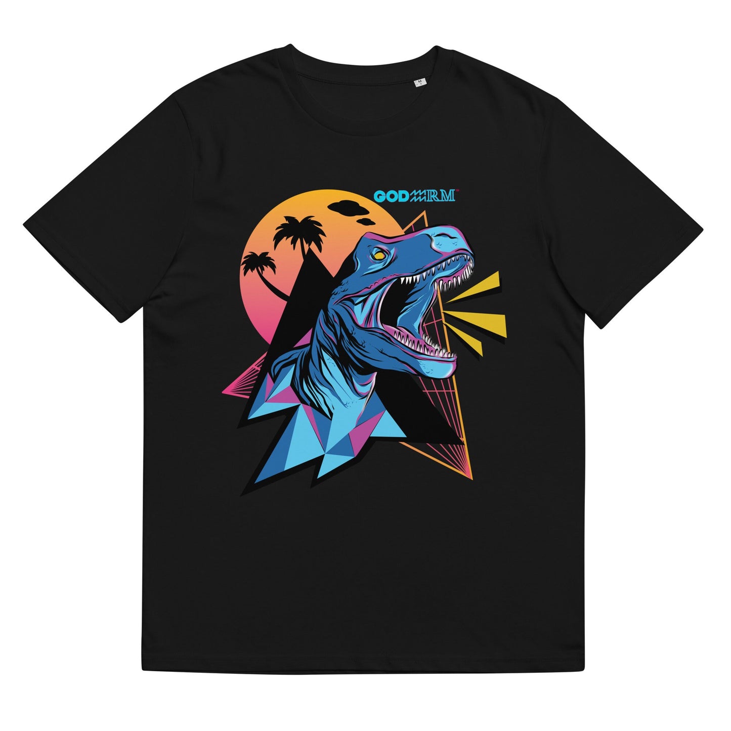 Neon Dinosaur Retro T Shirt Cool Top Fashion Design Best Gift Men Women - Godarm