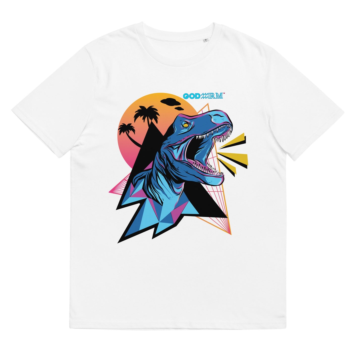 Neon Dinosaur Retro T Shirt Cool Top Fashion Design Best Gift Men Women - Godarm