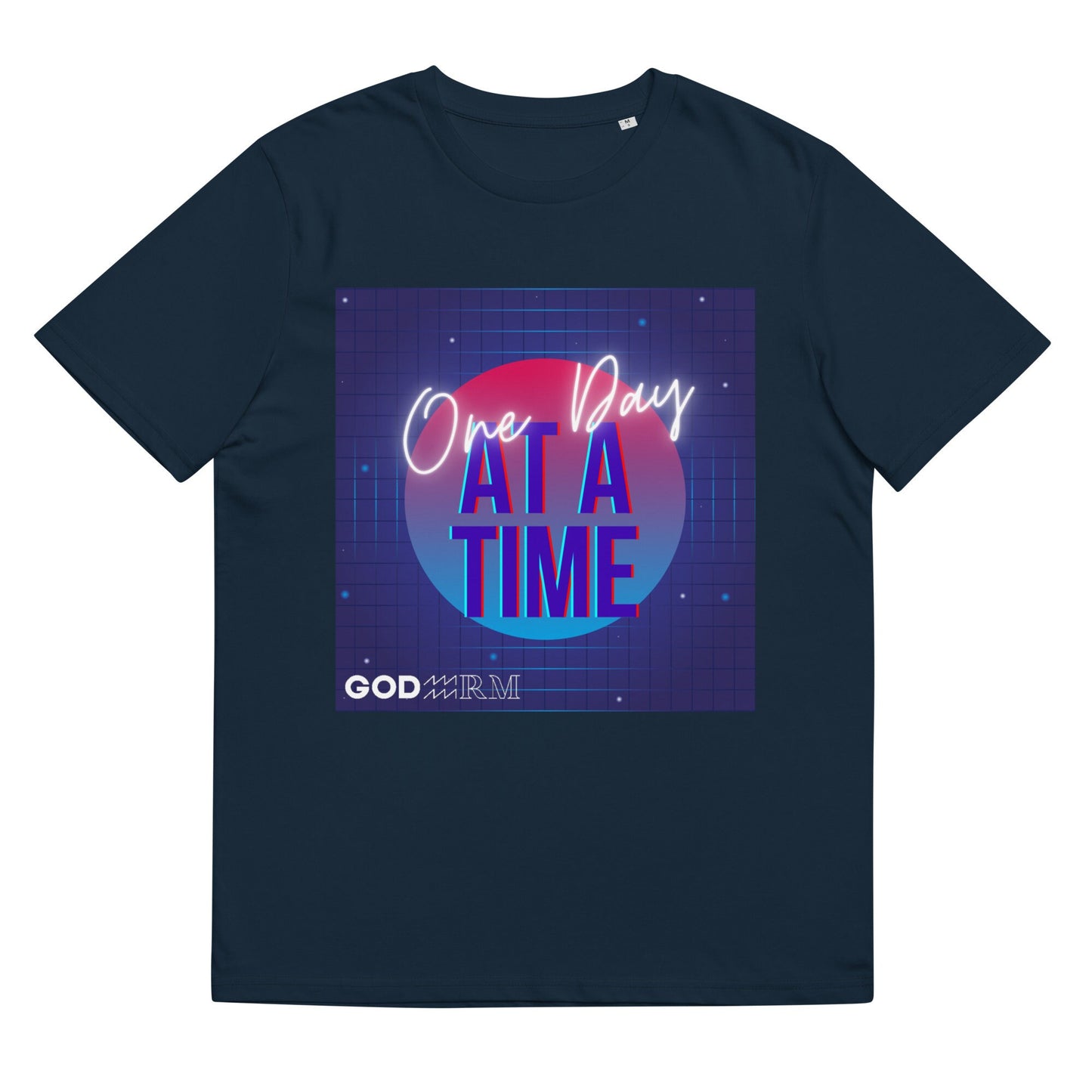 One Day At A Time Retrowave Neon Retro T Shirt Top Fashion Design Best Gift Men Women - Godarm