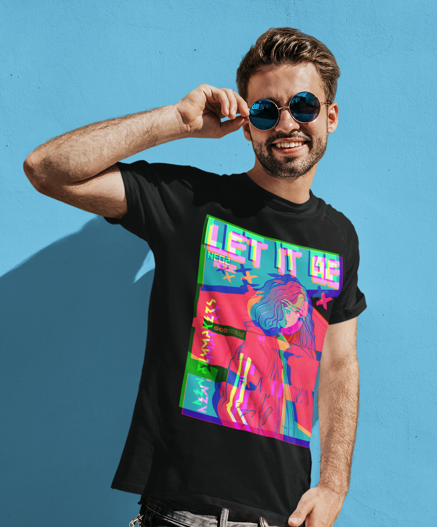 Let It Be Cute Waifu Vaporwave Anime T Shirt  Japanese Top Fashion Design Best Gift Men Women