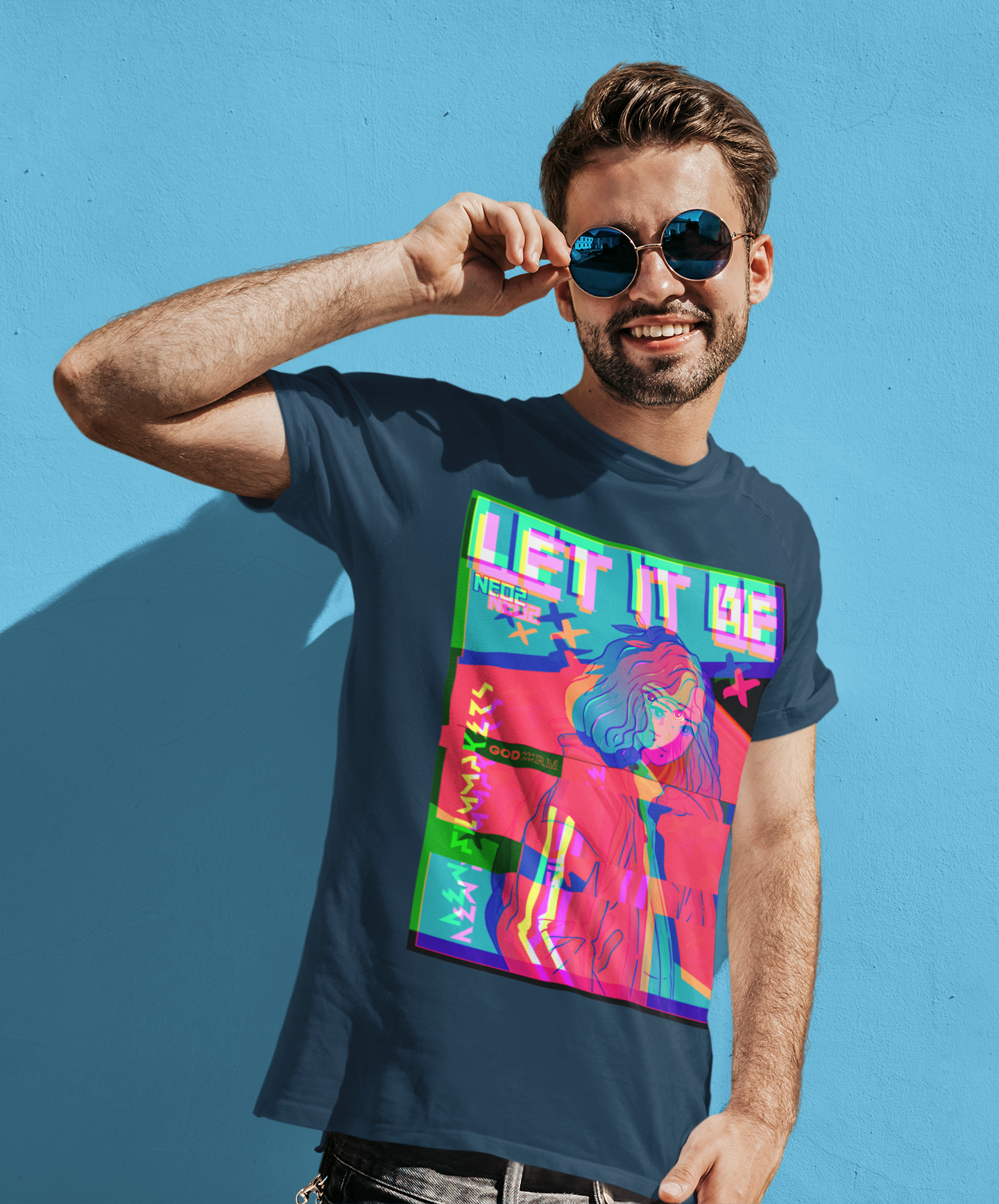 Let It Be Cute Waifu Vaporwave Anime T Shirt  Japanese Top Fashion Design Best Gift Men Women