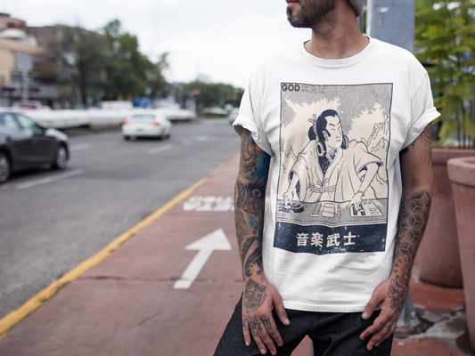 Samurai DJ Cool T Shirt Japanese Top Fashion Design Best Gift Men Women