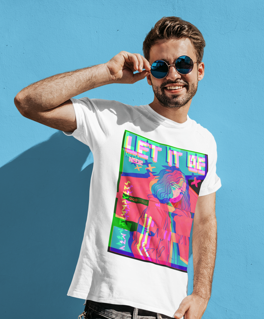 Let It Be Cute Waifu Vaporwave Anime T Shirt  Japanese Top Fashion Design Best Gift Men Women