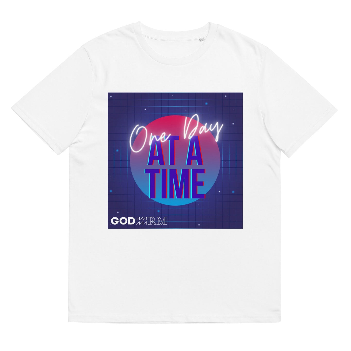 One Day At A Time Retrowave Neon Retro T Shirt Top Fashion Design Best Gift Men Women