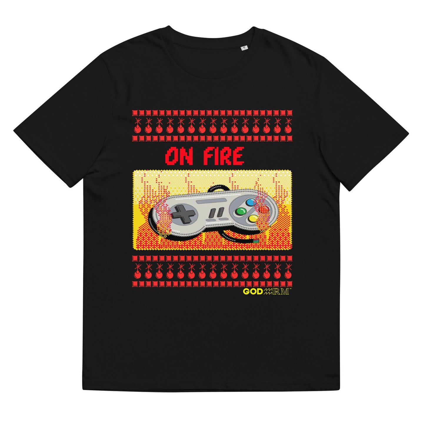 On Fire Gamer Retro Gaming T Shirt Top Fashion Design Best Gift Men Women